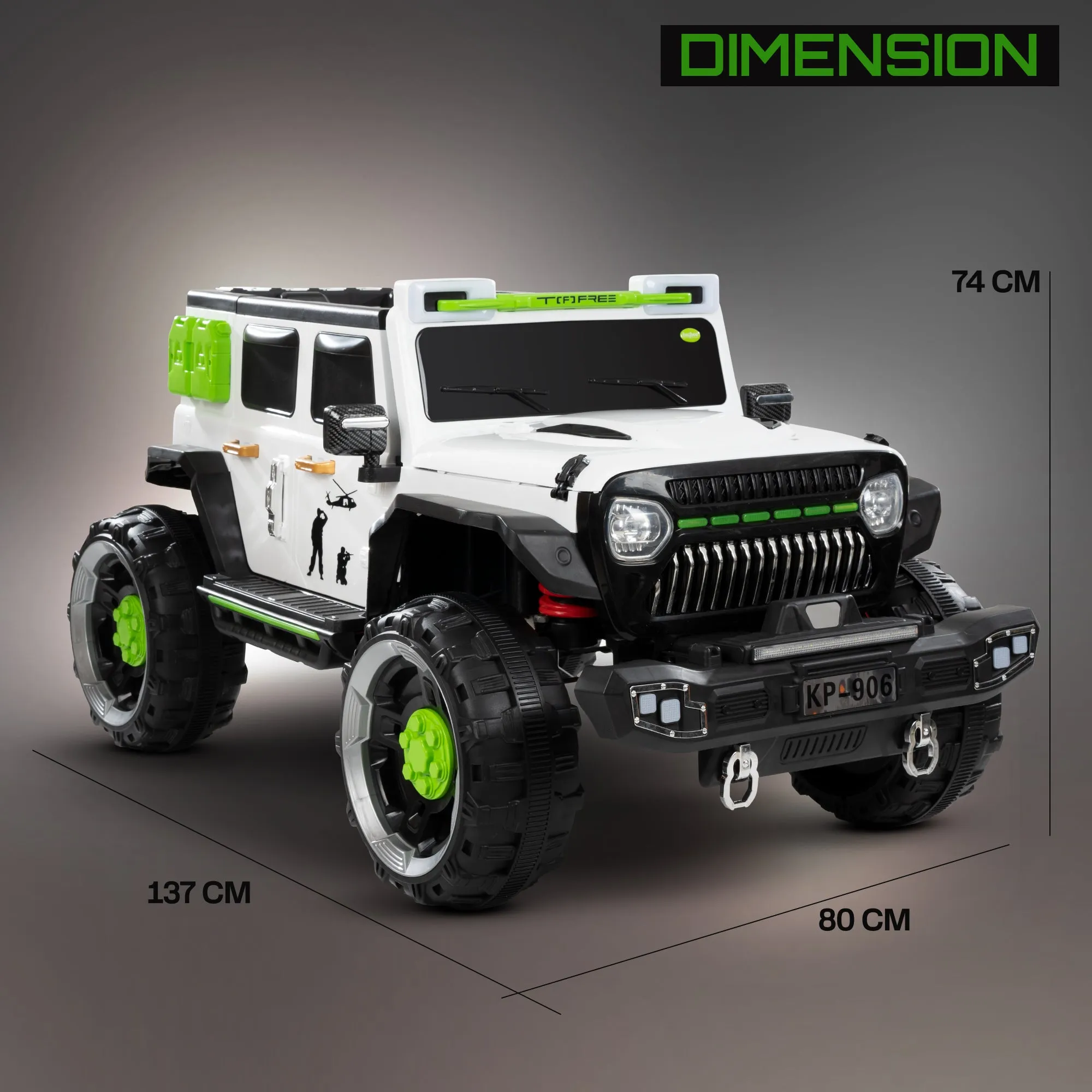 Baybee Hurricane Rechargeable Battery Operated Jeep for Kids Ride on Kids Car with Music & Light