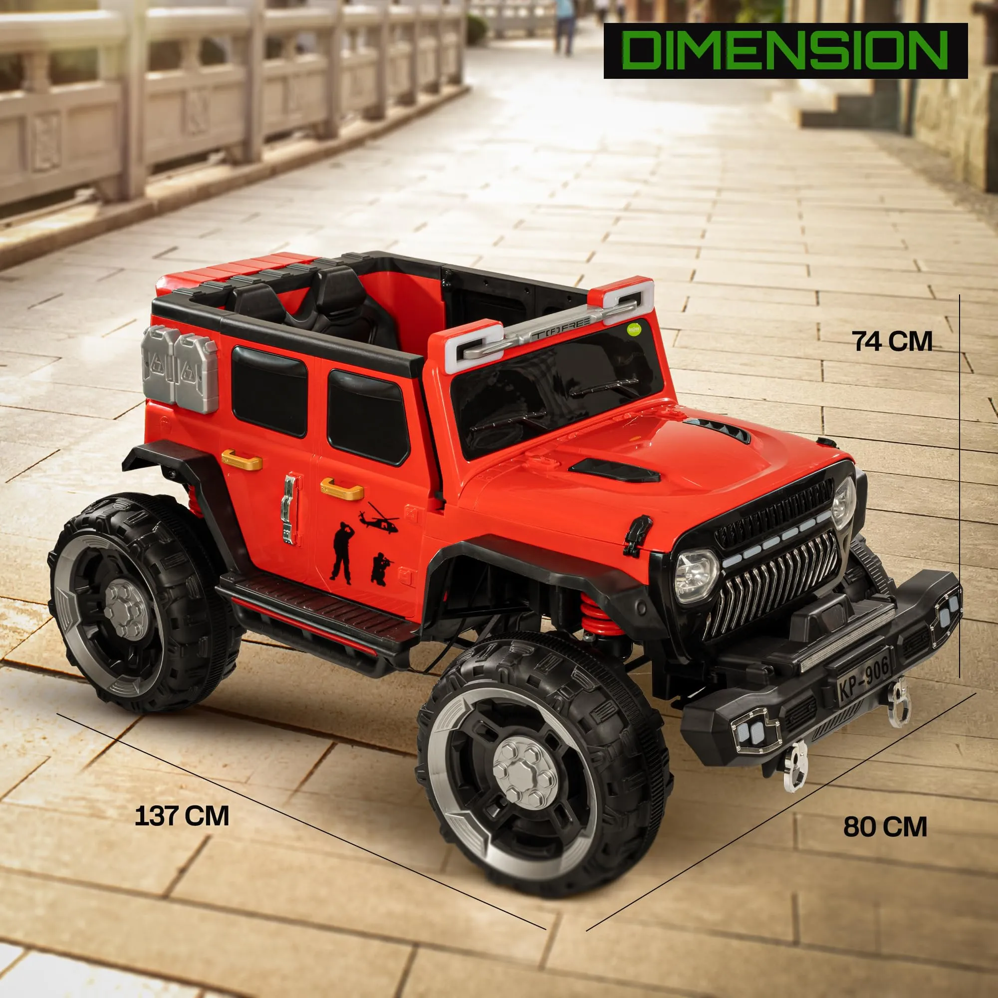 Baybee Hurricane Rechargeable Battery Operated Jeep for Kids Ride on Kids Car with Music & Light