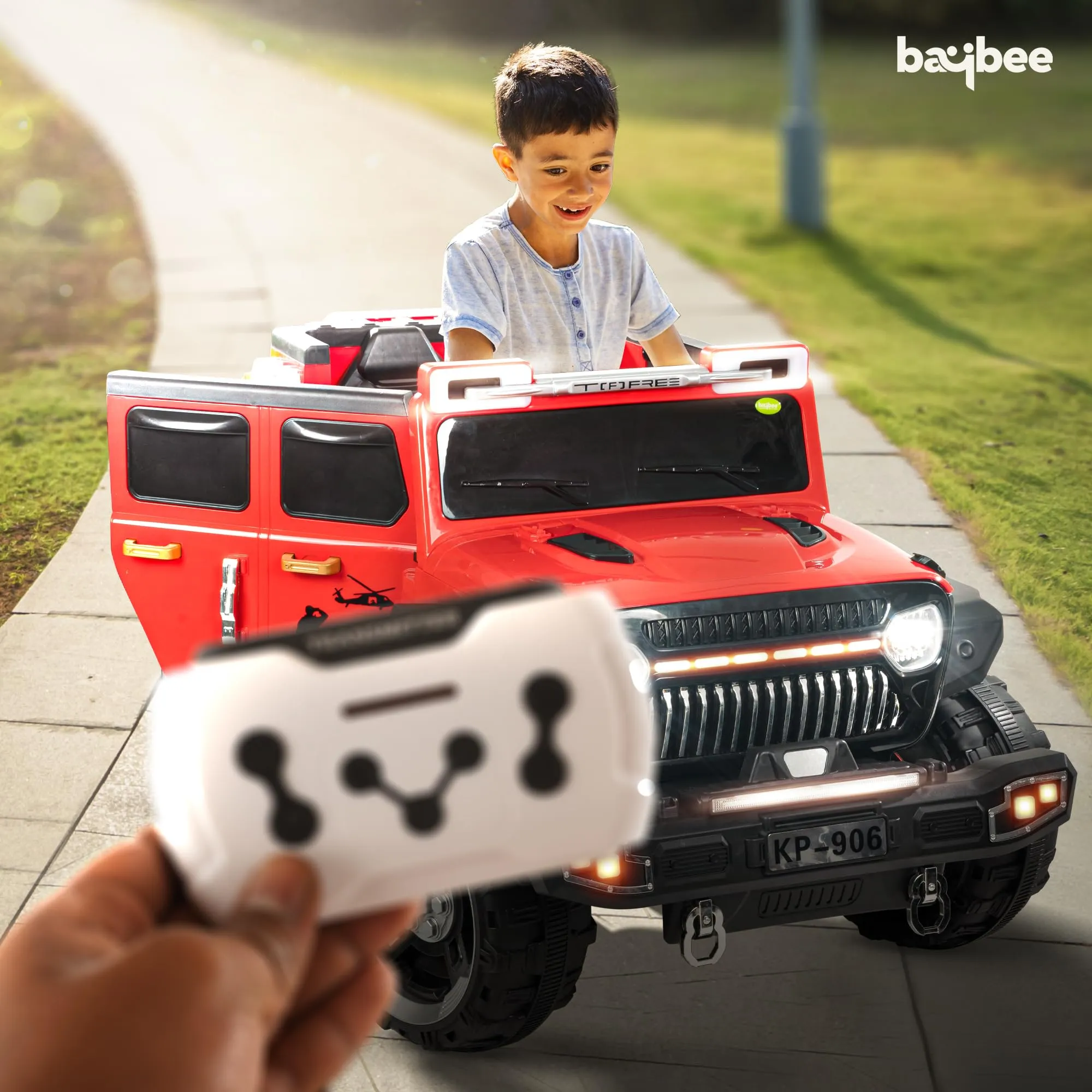 Baybee Hurricane Rechargeable Battery Operated Jeep for Kids Ride on Kids Car with Music & Light
