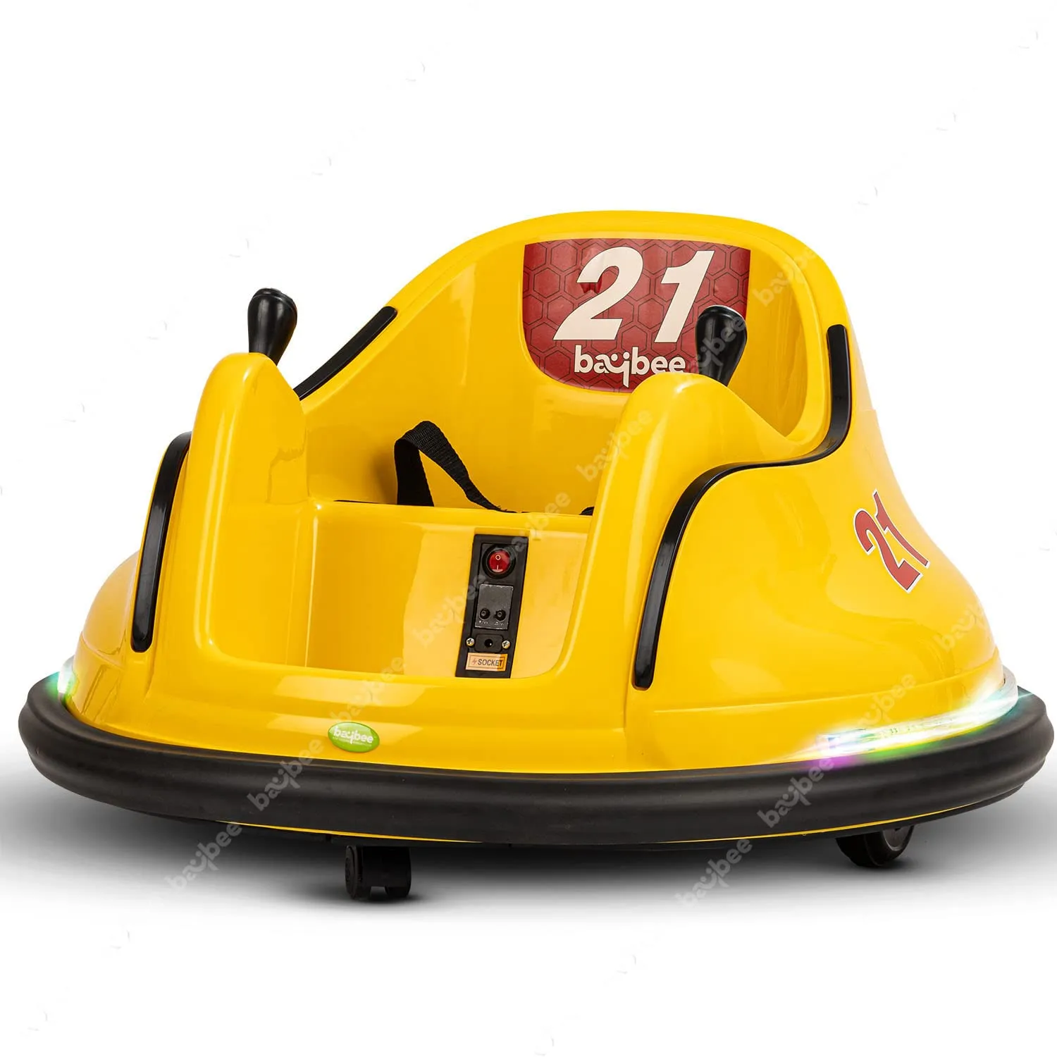 Baybee Rapid Electric Bumper Car for Kids with 2 Control Modes, Bluetooth, Music & Lights