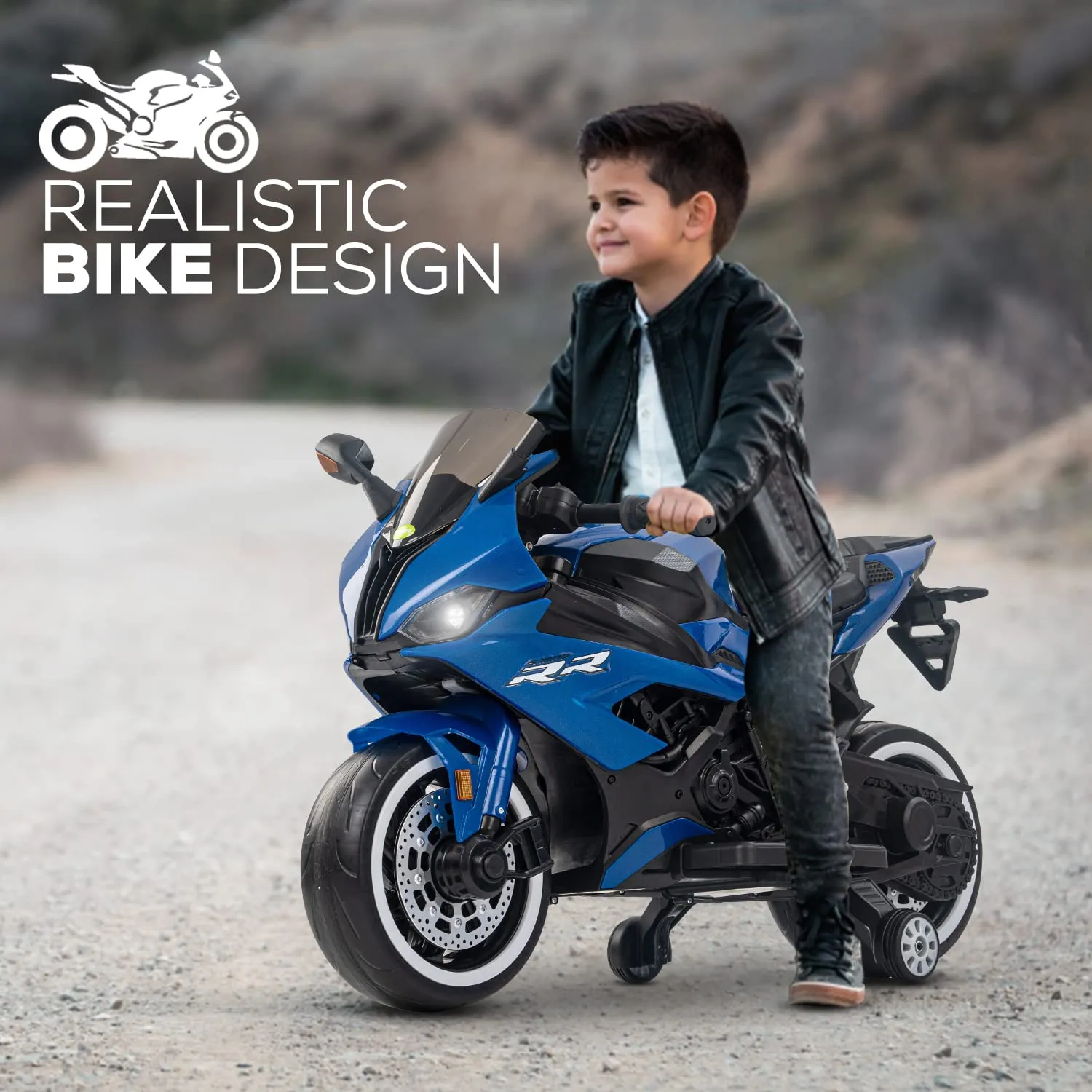 Baybee RR Ultra Battery Operated Ride on Electric Bike with Led Lights, Music & USB