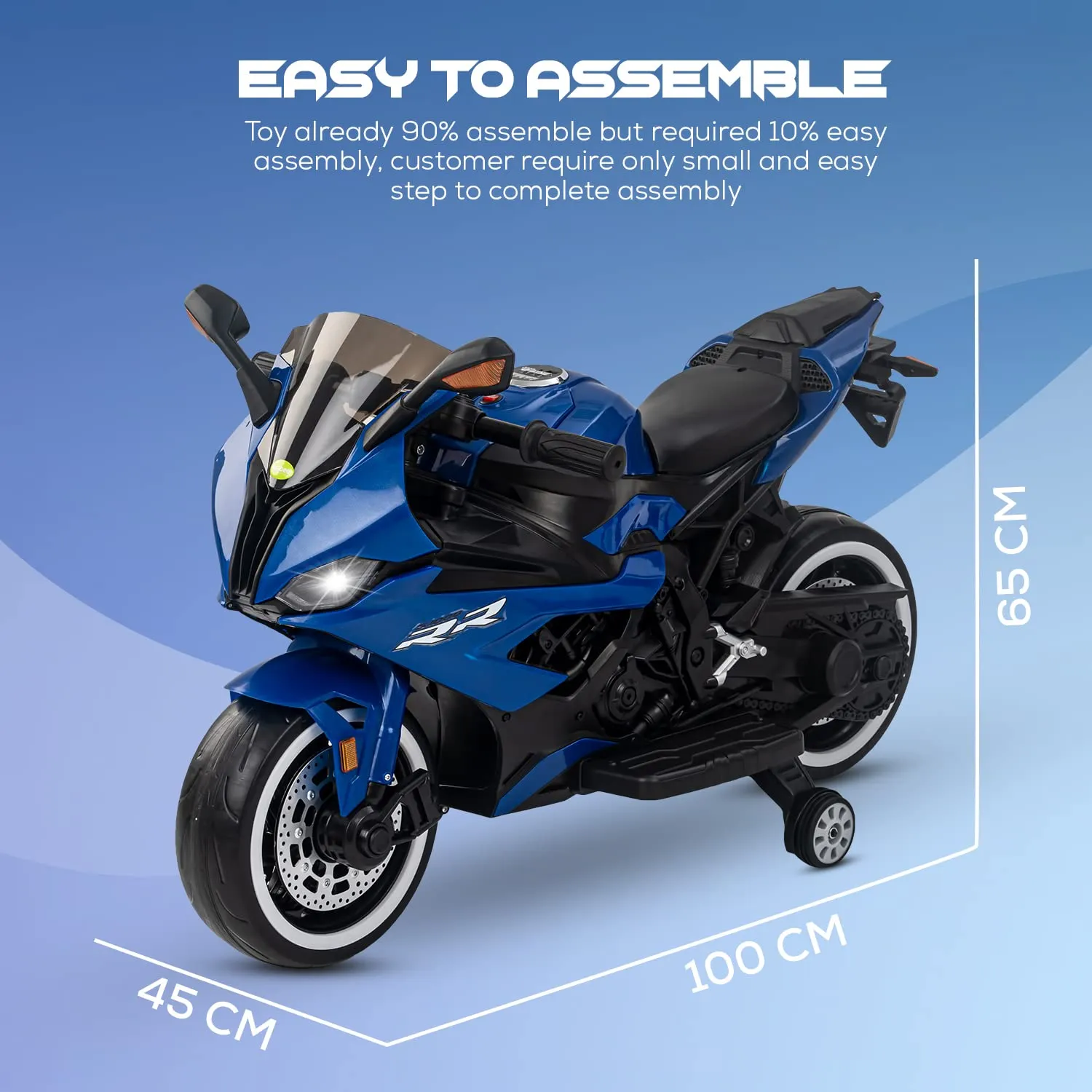 Baybee RR Ultra Battery Operated Ride on Electric Bike with Led Lights, Music & USB