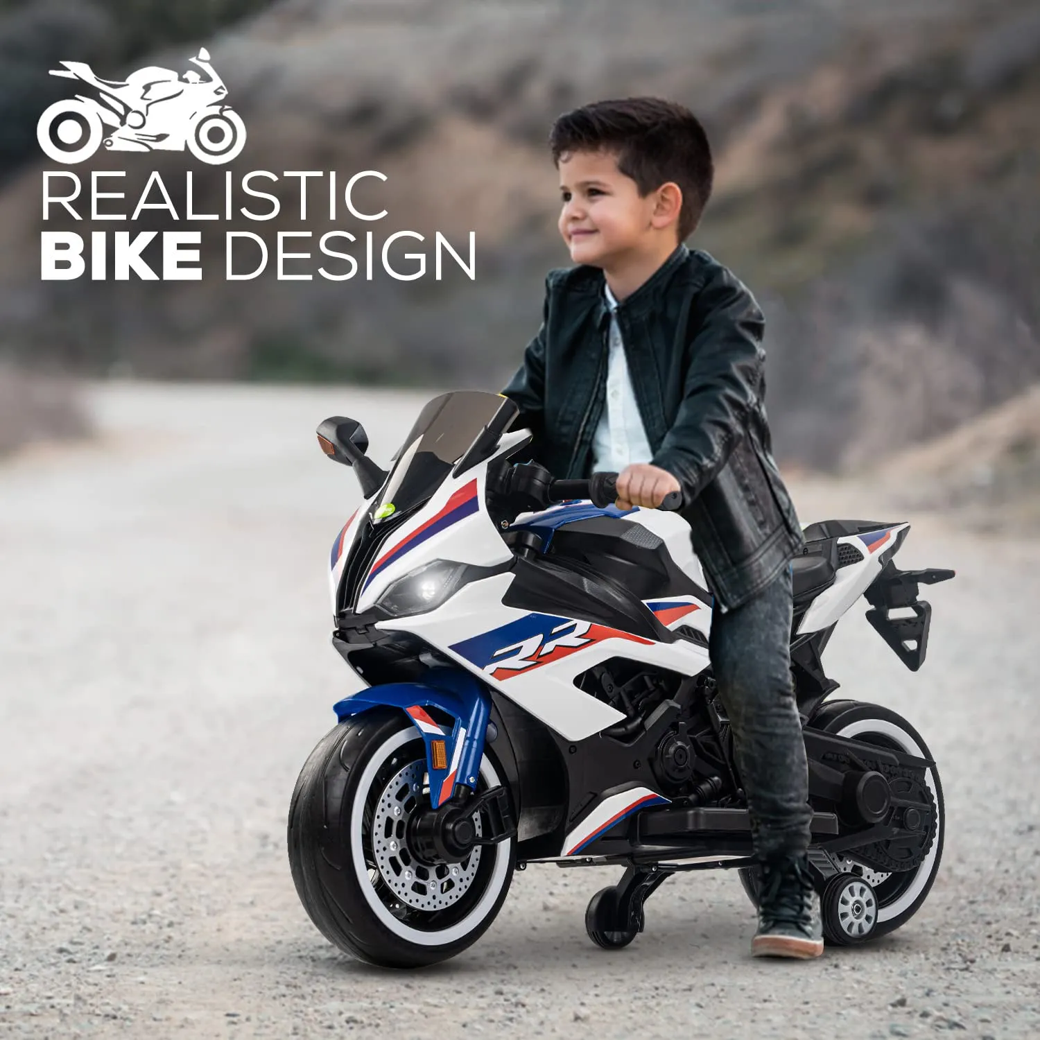 Baybee RR Ultra Battery Operated Ride on Electric Bike with Led Lights, Music & USB