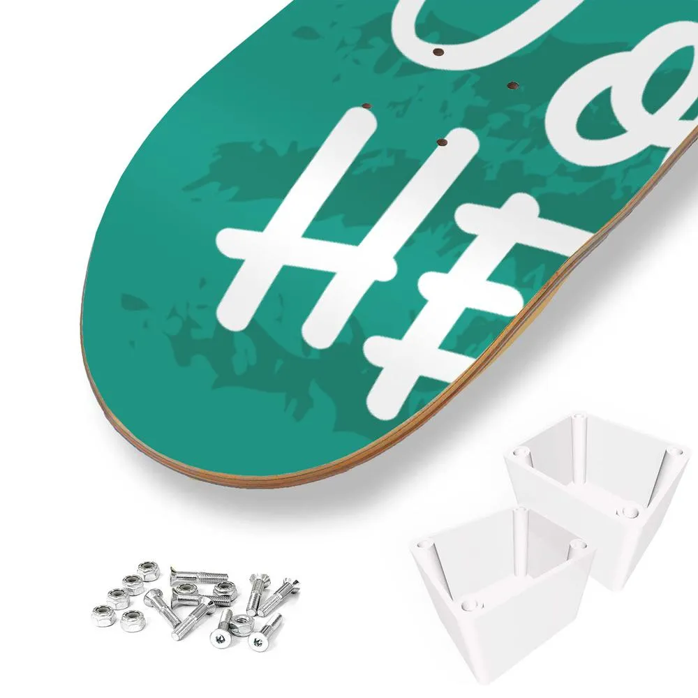Be your own hero | Inspirational Phrases | Skateboard Wall Art