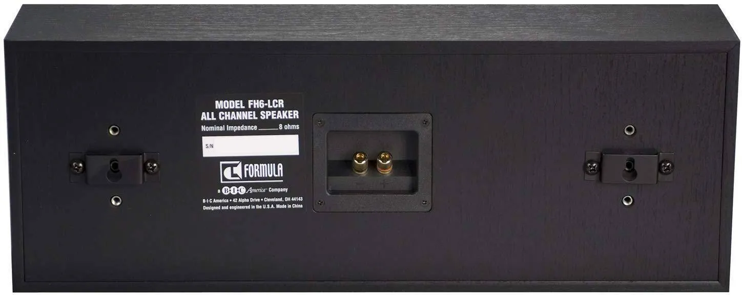 BIC America Formula Series FH6-LCR All Channel Bookshelf Surround Speaker