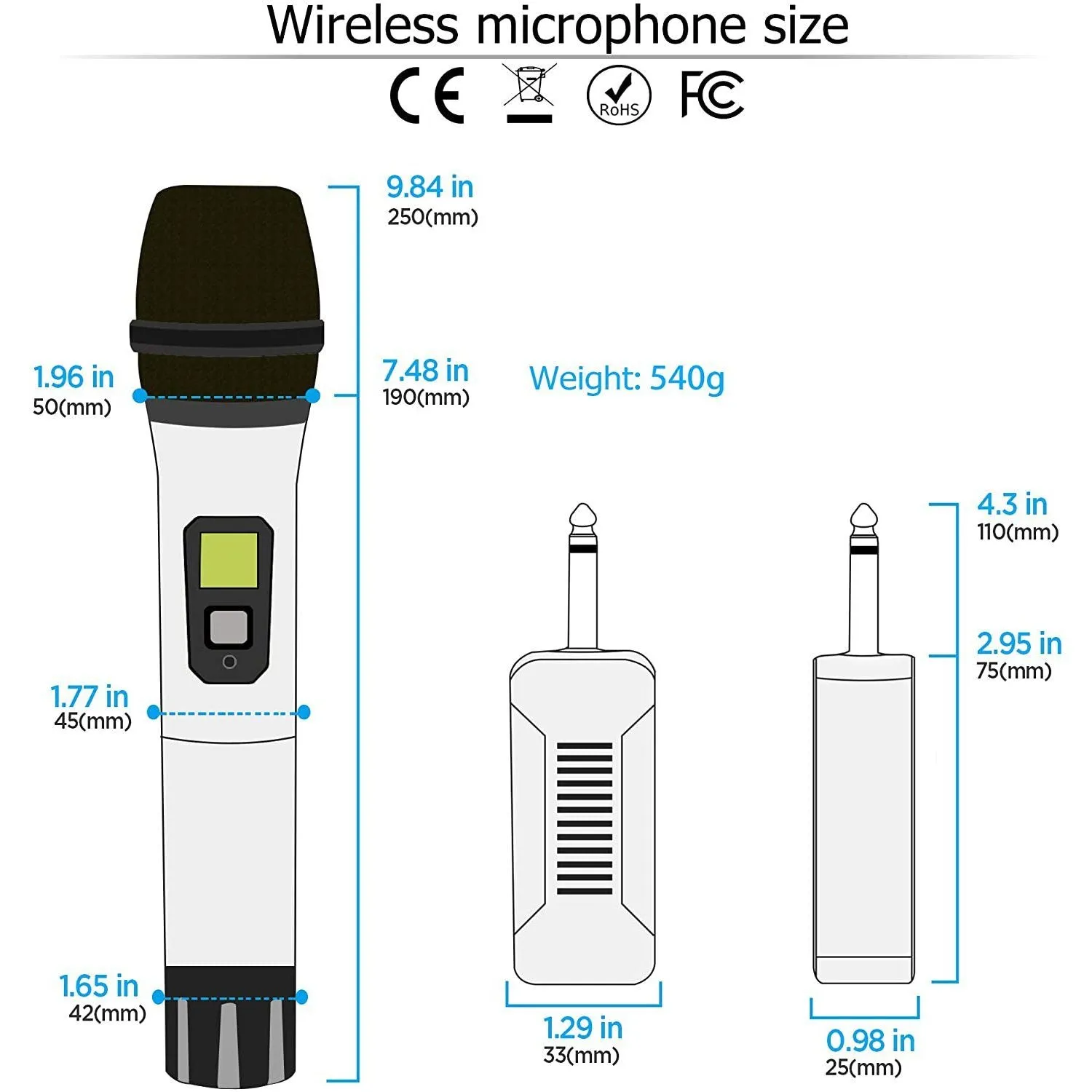 Bietrun Wireless UHF Metal Dual Handheld Dynamic Mic Karaoke System