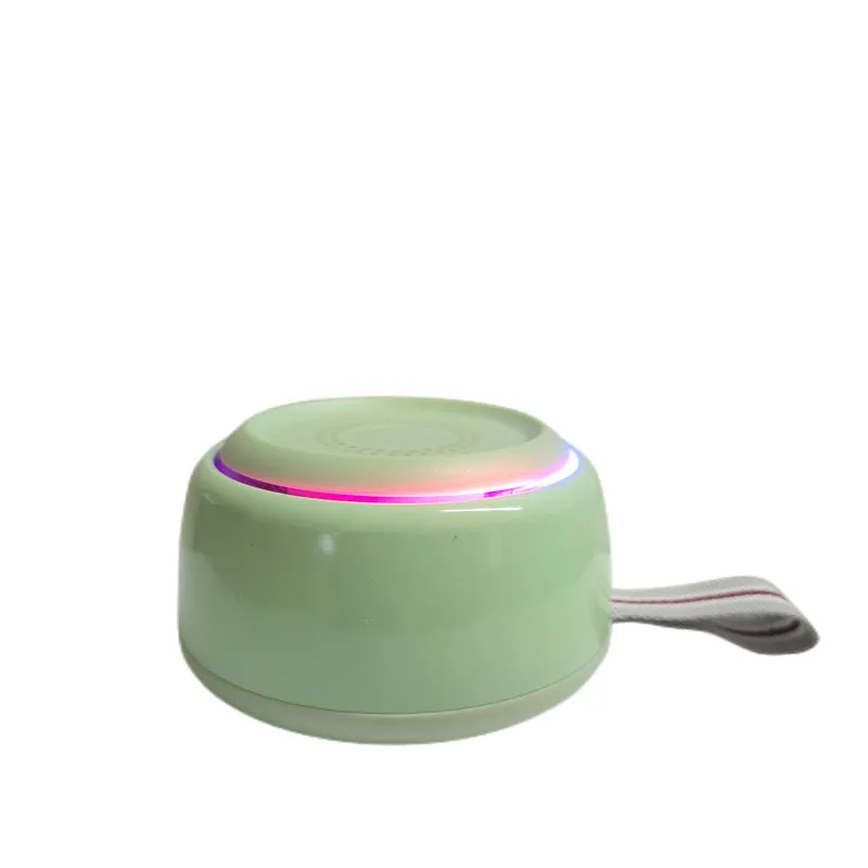 Bluetooth Smart Audio Outdoor Portable Mini Lock and Load Spray Subwoofer Portable Speaker Rotating Light