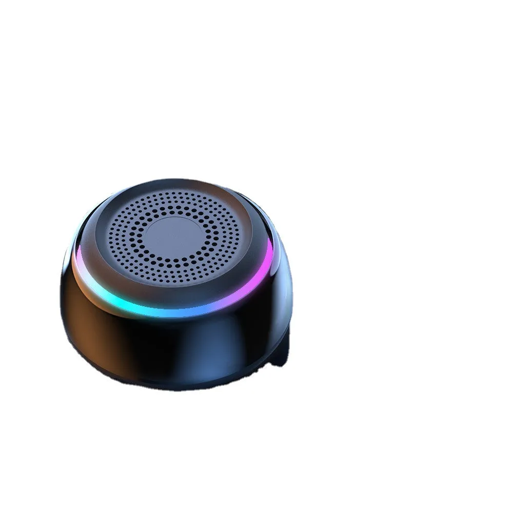 Bluetooth Smart Audio Outdoor Portable Mini Lock and Load Spray Subwoofer Portable Speaker Rotating Light