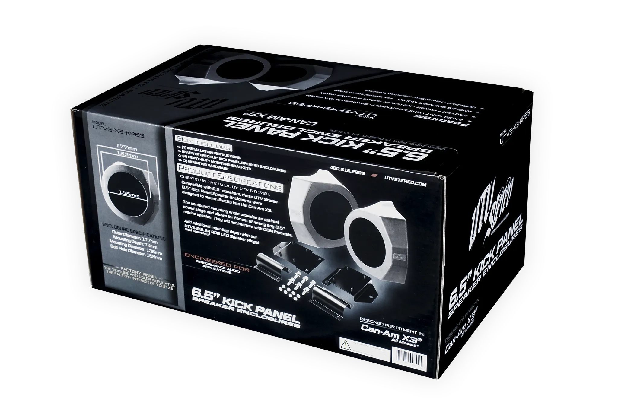 Can-Am® X3 6.5" Kick Panel Speaker Enclosures | UTVS-X3-KP65