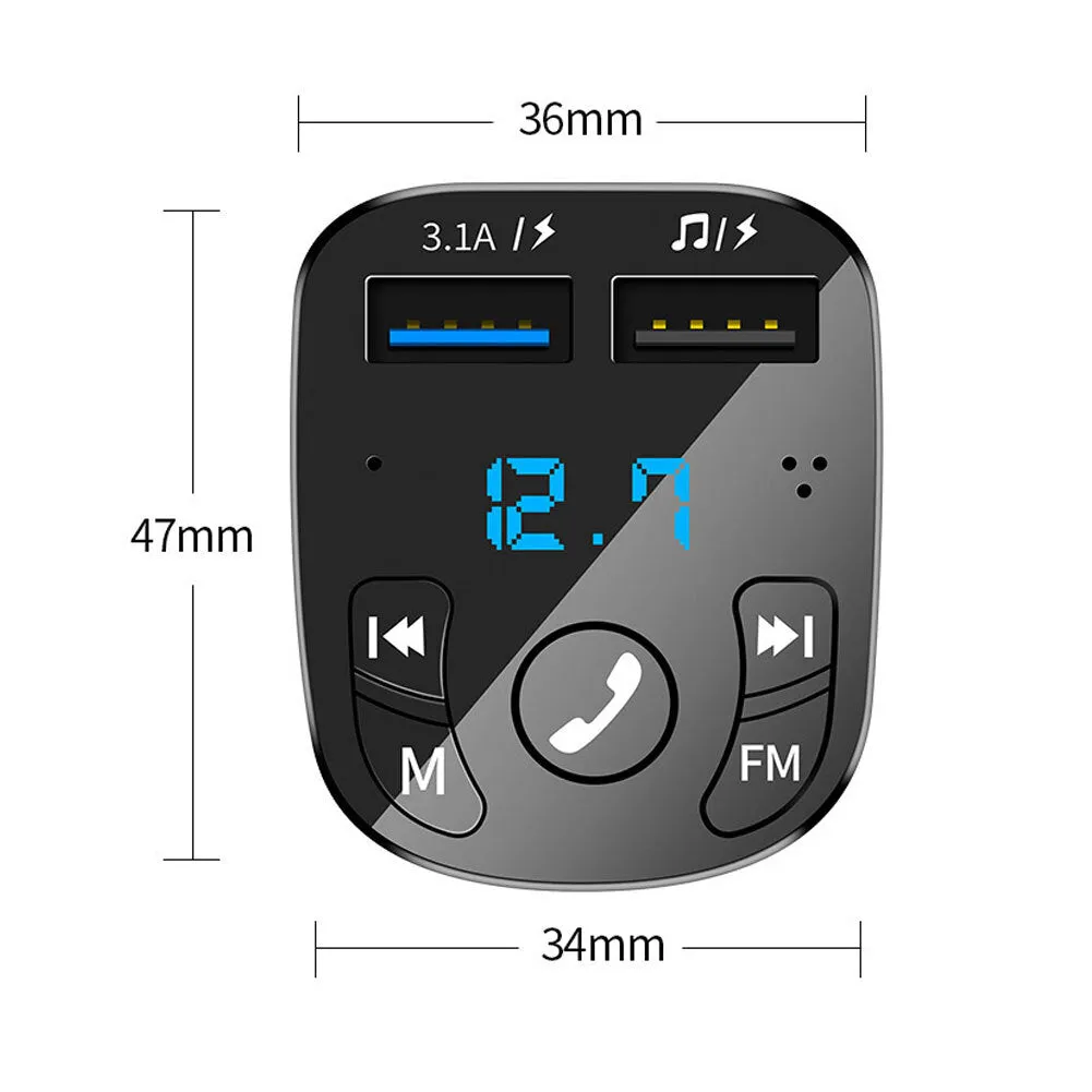 Car Multifunction Noise Reduction Car  Mp3  Player Fm Transmitter