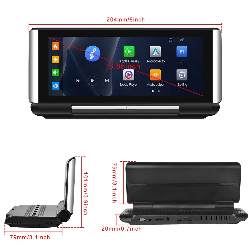 Car Stereo 6.86 inch HD Folding Screen PND Compatible For CarPlay