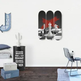 Chess Pieces Skateboard Wall Art