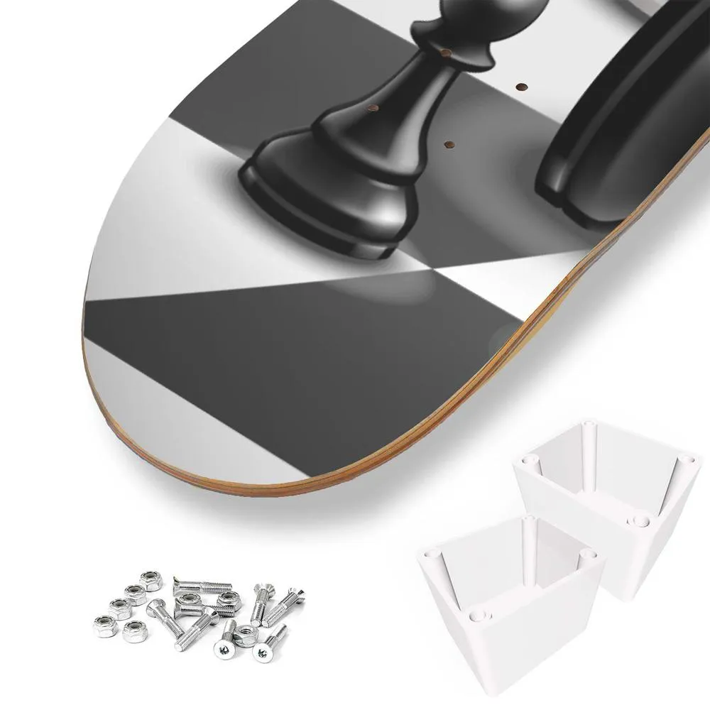 Chess Pieces Skateboard Wall Art