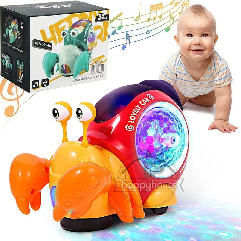 Crawling Snail Crab Toy with Musical Lights