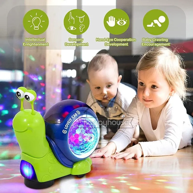 Crawling Snail Crab Toy with Musical Lights