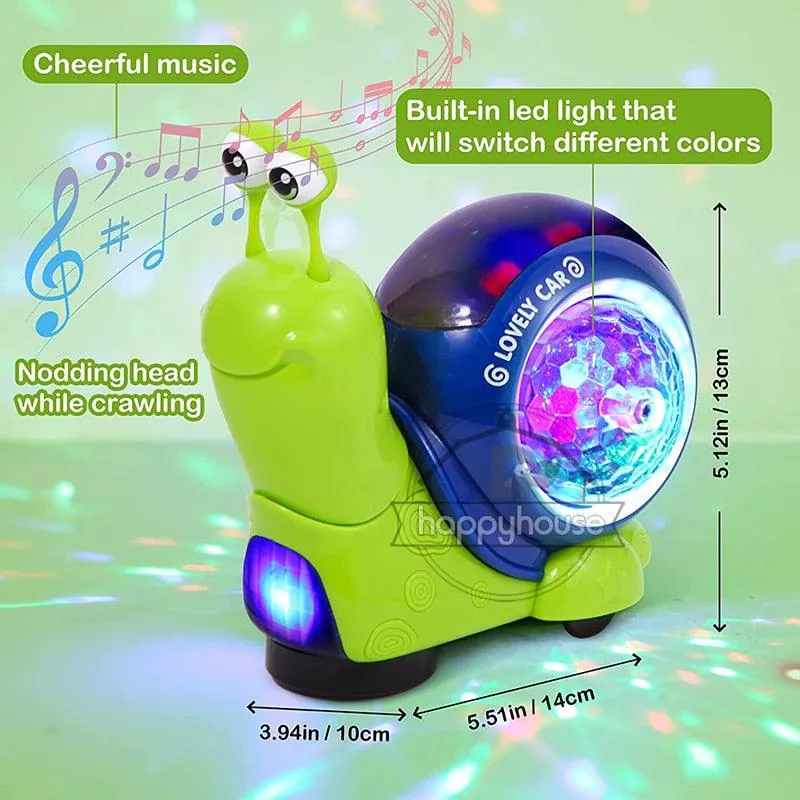 Crawling Snail Crab Toy with Musical Lights