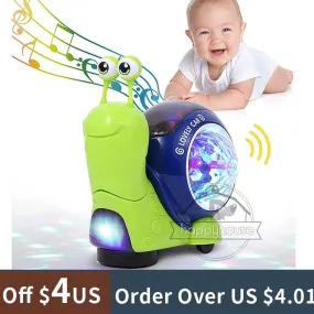 Crawling Snail Crab Toy with Musical Lights