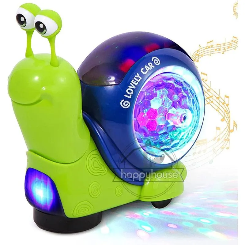 Crawling Snail Crab Toy with Musical Lights
