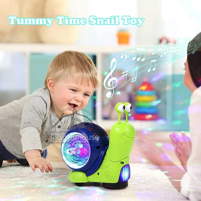Crawling Snail Crab Toy with Musical Lights