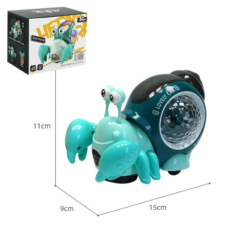 Crawling Snail Crab Toy with Musical Lights