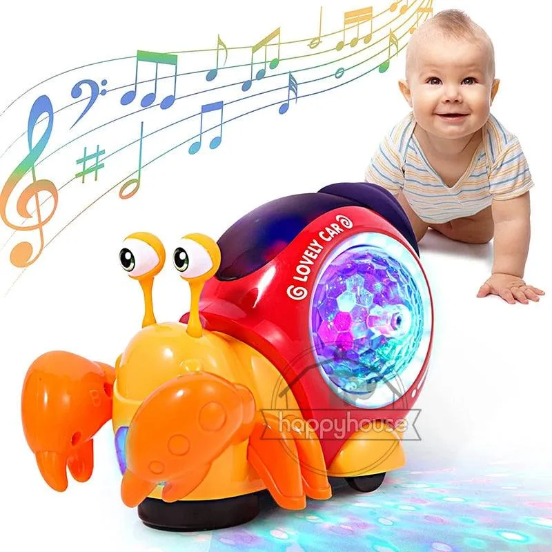 Crawling Snail Crab Toy with Musical Lights