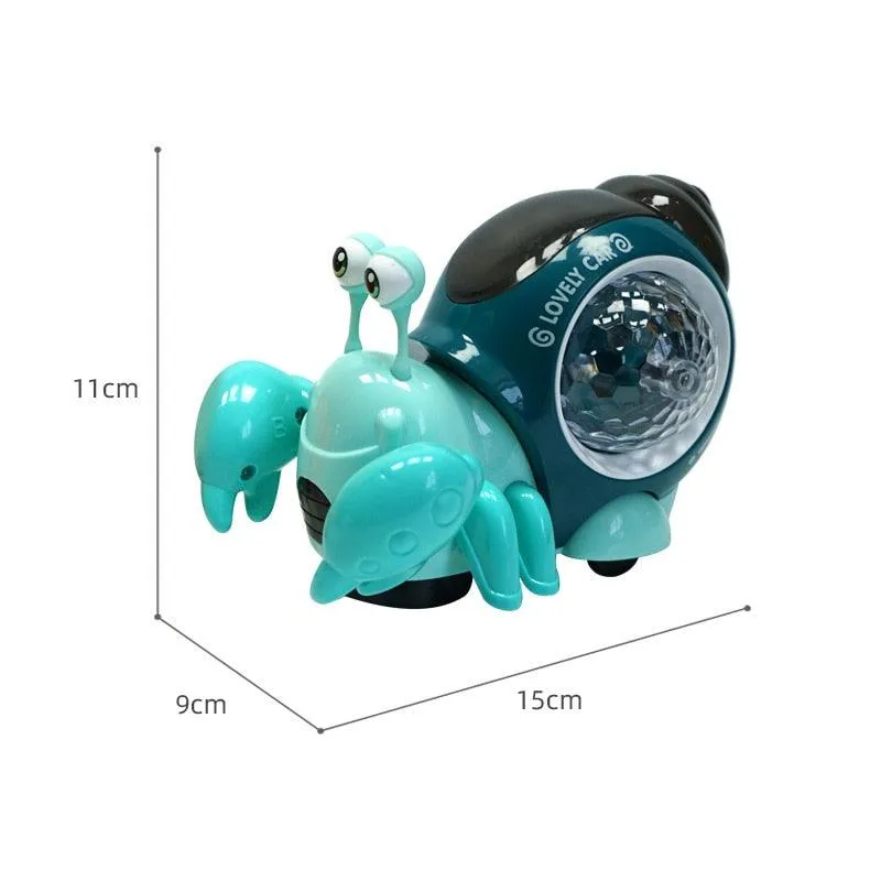 Crawling Snail Crab Toy with Musical Lights