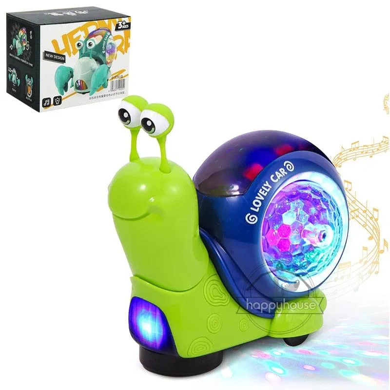 Crawling Snail Crab Toy with Musical Lights