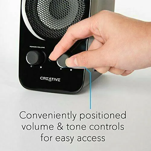 Creative Labs Inspire T10 W 2.0 Channel Stereo Wired Speakers Set, 51MF1601AA000