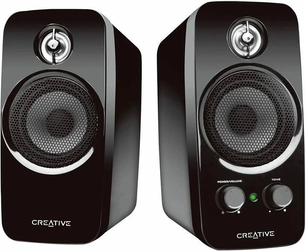 Creative Labs Inspire T10 W 2.0 Channel Stereo Wired Speakers Set, 51MF1601AA000