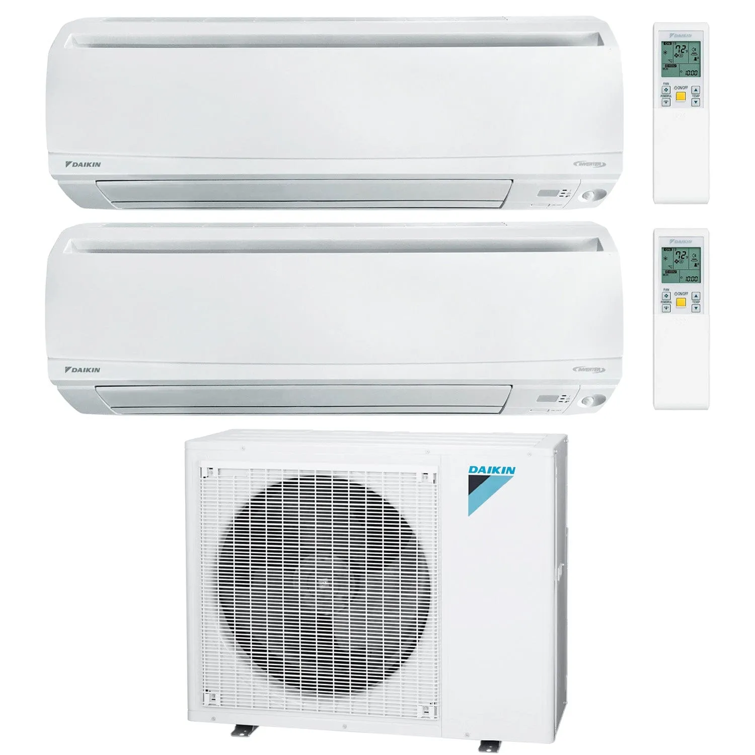Daikin 2-Zone Wall Mounted Ductless Mini-Split 48000 BTU Heat Pump Air Conditioner 24k   24k - 20.6 SEER2