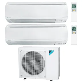 Daikin 2-Zone Wall Mounted Hyper Heat Ductless Mini-Split 36000 BTU Heat Pump Air Conditioner 24k   24k - 20 SEER2