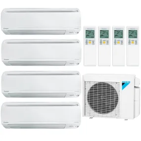 Daikin 4-Zone Wall Mounted Ductless Mini-Split 36000 BTU Heat Pump Air Conditioner 9k   12k   12k   12k - 18.1 SEER2