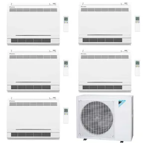 Daikin 5-Zone Floor Standing Ductless Mini-Split 48000 BTU Heat Pump Air Conditioner 9k   9k   9k   9k   9k - 20.6 SEER2