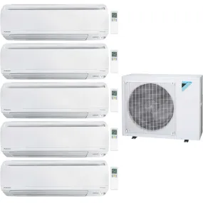 Daikin 5-Zone Wall Mounted Ductless Mini-Split 48000 BTU Heat Pump Air Conditioner 7k   9k   9k   12k   18k - 20.6 SEER2