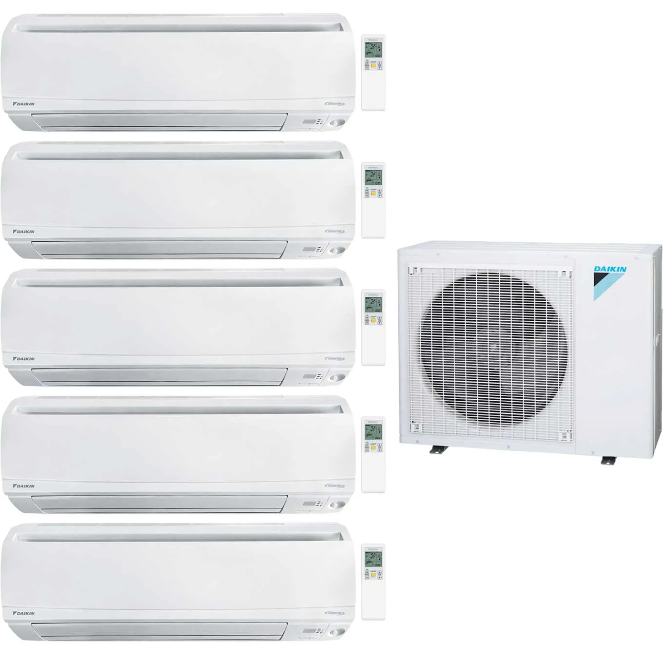 Daikin 5-Zone Wall Mounted Ductless Mini-Split 48000 BTU Heat Pump Air Conditioner 7k   9k   9k   12k   18k - 20.6 SEER2