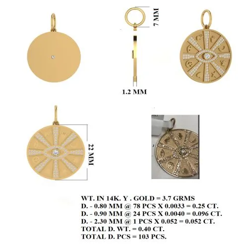 Disc Eye Pendant