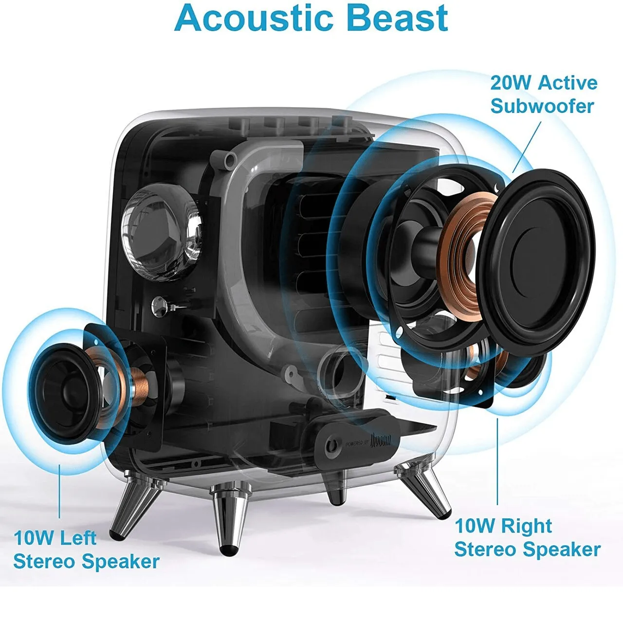 Divoom Tivoo Max Pixel Art LED Display Bluetooth Speaker Black