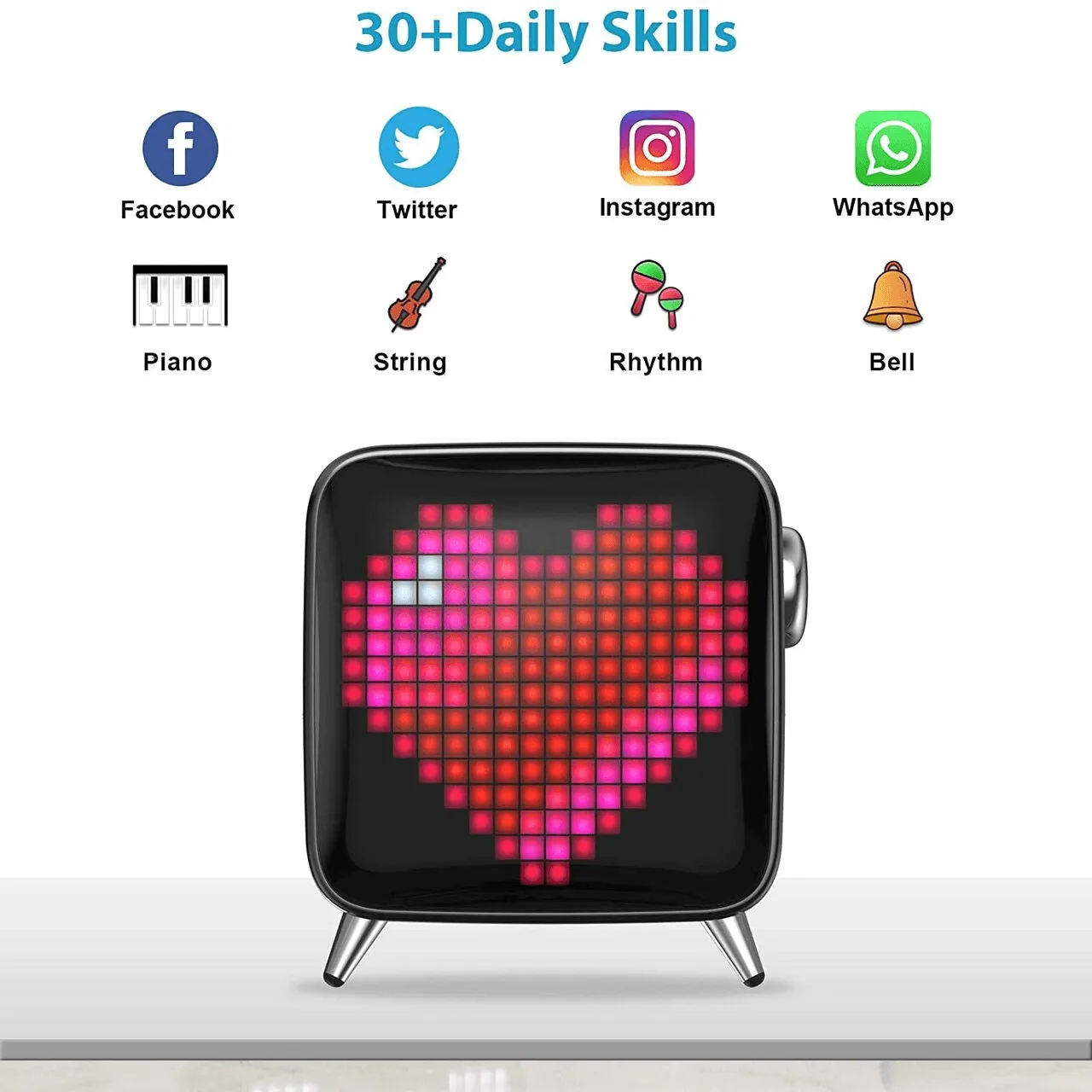 Divoom Tivoo Max Pixel Art LED Display Bluetooth Speaker Black