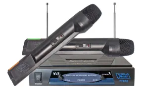 Double Wireless Dynamic Professional Microphone System with Enhanced Mobility