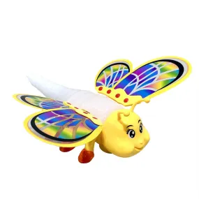 Dragonfly Battery Toy with Flapping Wings, Music & Lights, 3  Years - Yellow