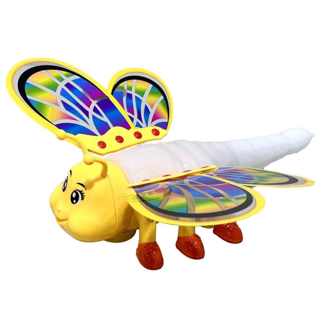 Dragonfly Battery Toy with Flapping Wings, Music & Lights, 3  Years - Yellow