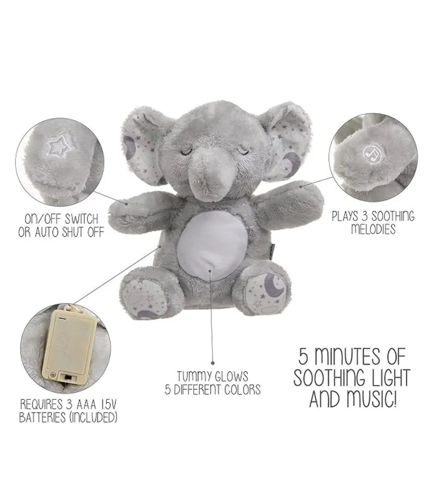 DreamGro Plush Animal Toys - Grey Elephant