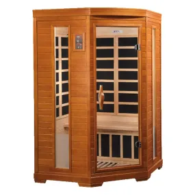 Dynamic Heming 2-Person Corner Low EMF FAR Infrared Sauna - Canadian Hemlock