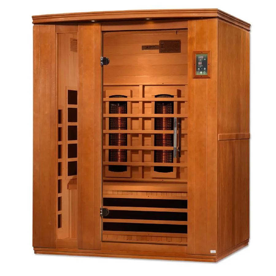 Dynamic Lugano 3-Person Full Spectrum Near Zero EMF Sauna - Canadian Hemlock
