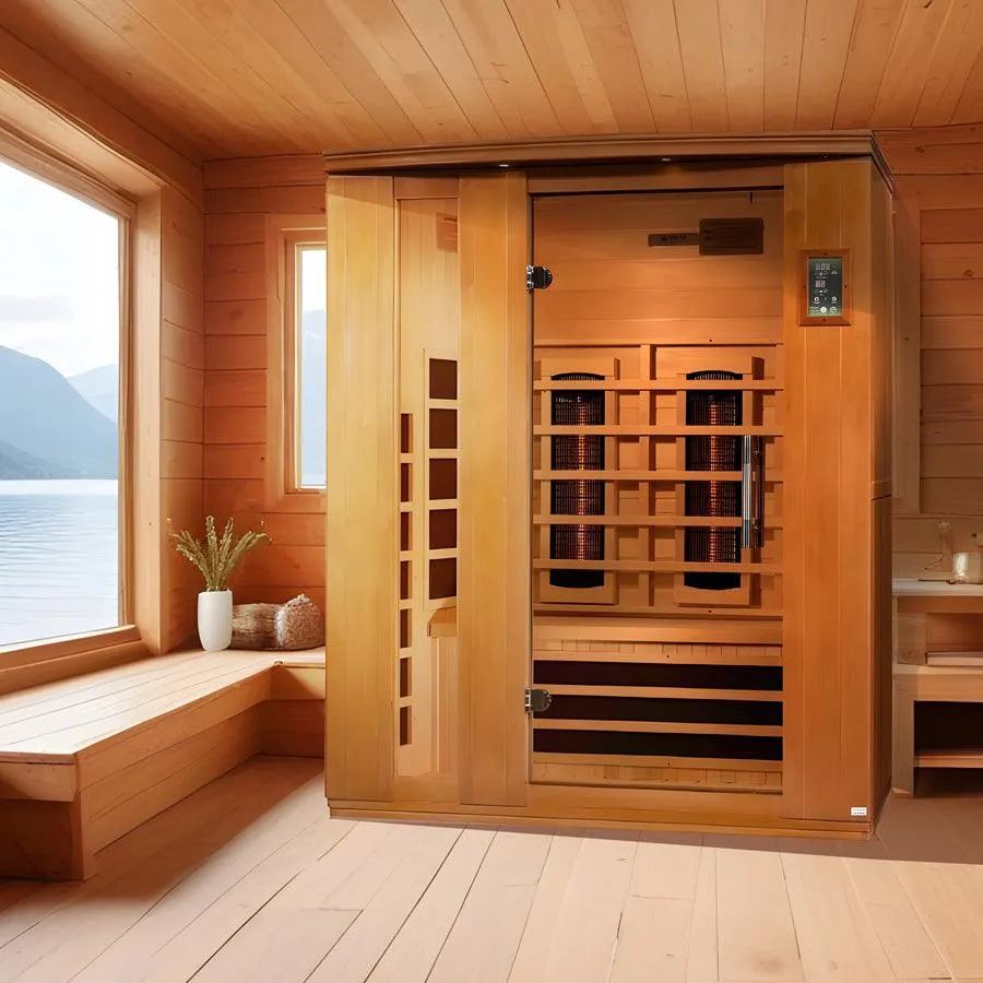Dynamic Lugano 3-Person Full Spectrum Near Zero EMF Sauna - Canadian Hemlock