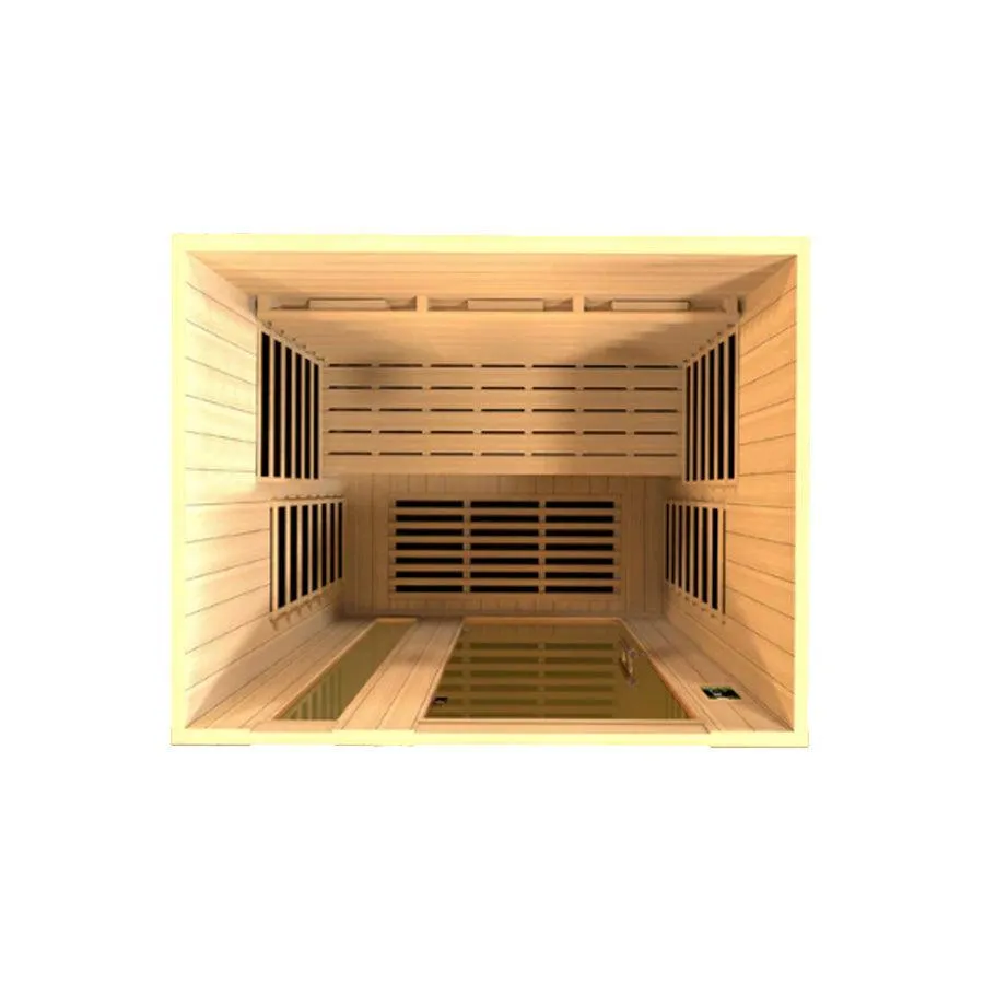 Dynamic Lugano 3-Person Full Spectrum Near Zero EMF Sauna - Canadian Hemlock
