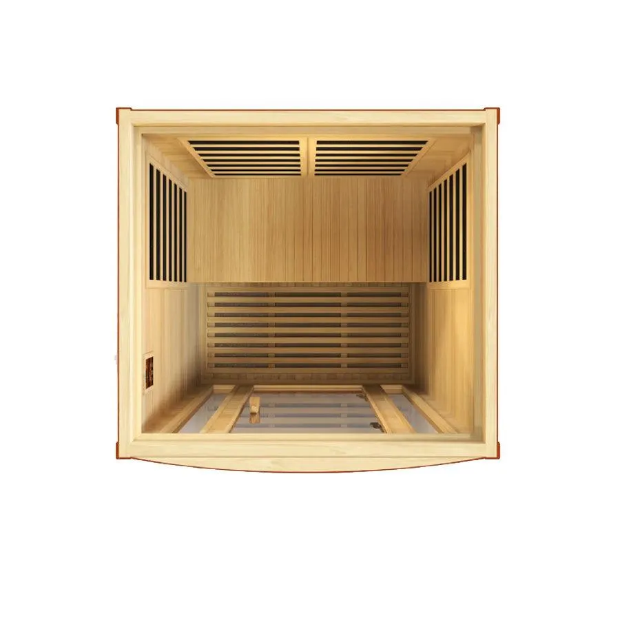 Dynamic San Marino Elite 2-Person Ultra Low EMF FAR Infrared Sauna - Canadian Hemlock