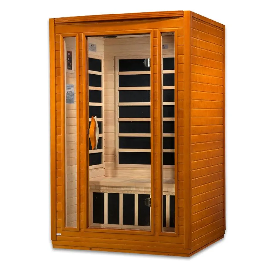 Dynamic San Marino Elite 2-Person Ultra Low EMF FAR Infrared Sauna - Canadian Hemlock