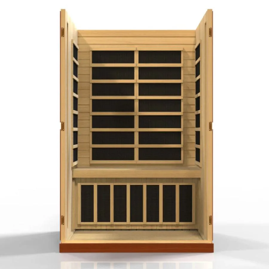 Dynamic Vittoria 2-Person Low EMF FAR Infrared Sauna - Canadian Hemlock