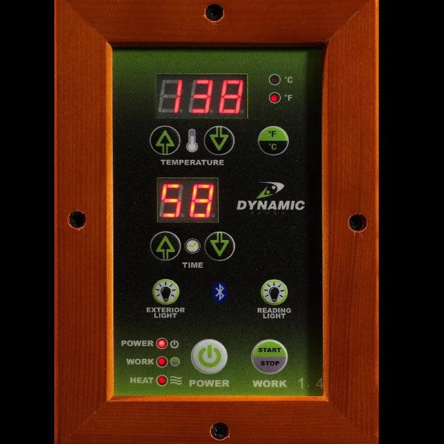 Dynamic Vittoria 2-Person Low EMF FAR Infrared Sauna - Canadian Hemlock